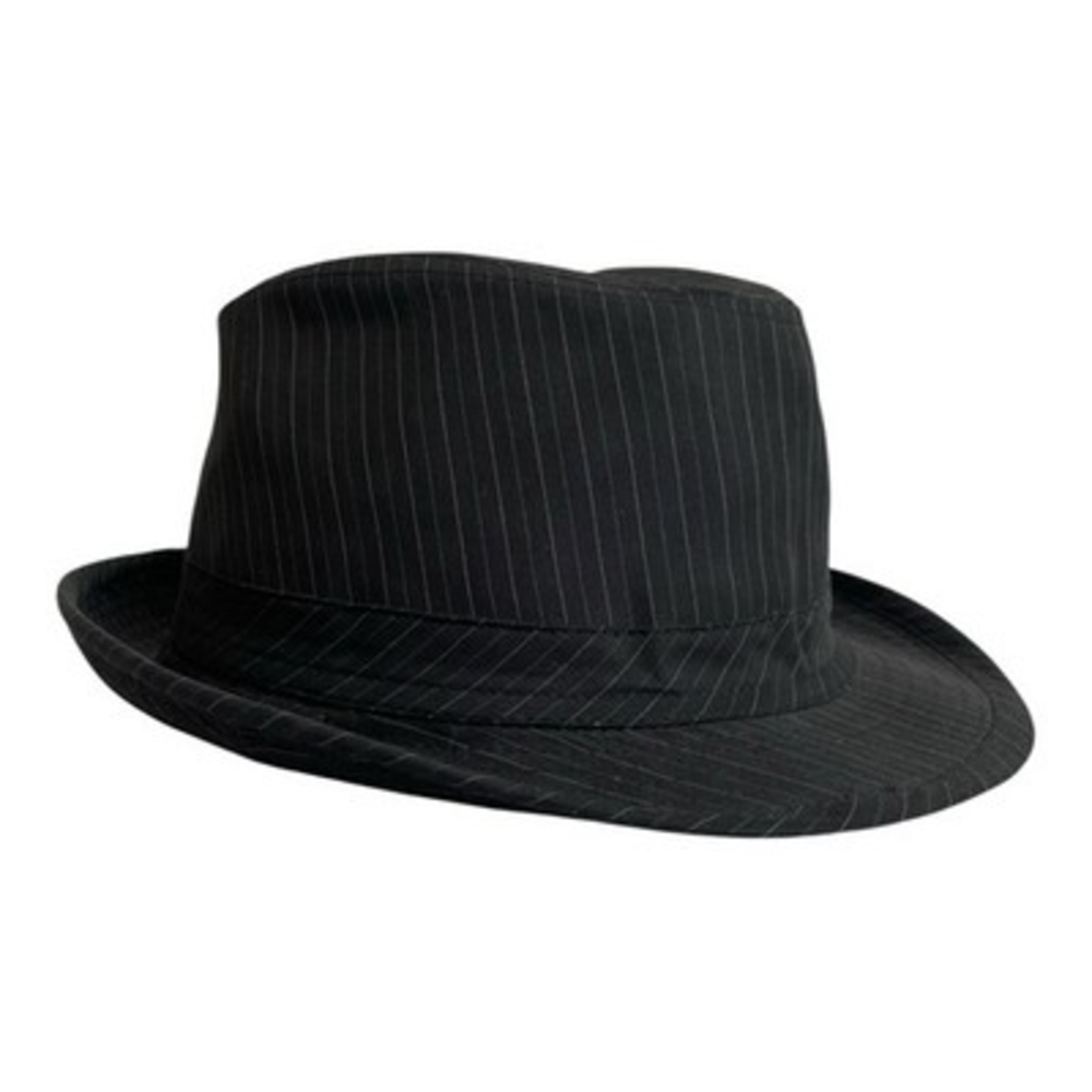 Unisex Manhattan Classic Striped Trilby Fedora Hat One Size Structured Gangster
